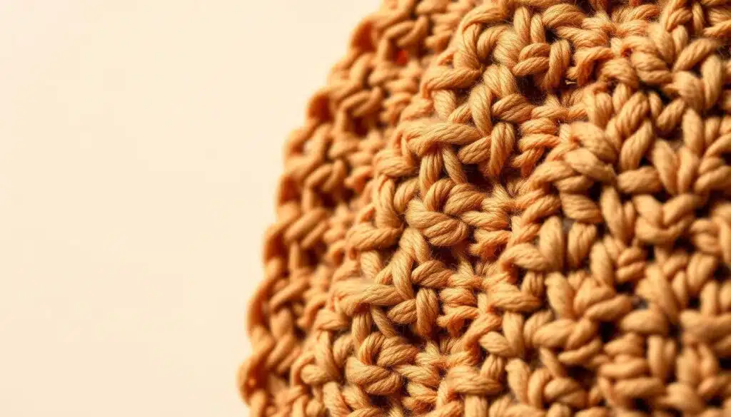 A close-up view of an intricate, textured crochet pattern against a soft, neutral background. The image showcases advanced double crochet techniques, with vibrant yarns in warm, earthy tones forming intricate stitches and patterns. The lighting is soft and diffused, highlighting the dimensional quality of the crochet work. The camera angle is slightly angled, providing a dynamic perspective that draws the viewer's eye into the detailed craftsmanship. The overall mood is one of artistry, precision, and the mastery of a complex crochet technique. A close-up view of an intricate, textured crochet pattern against a soft, neutral background. The image showcases advanced double crochet techniques, with vibrant yarns in warm, earthy tones forming intricate stitches and patterns. The lighting is soft and diffused, highlighting the dimensional quality of the crochet work. The camera angle is slightly angled, providing a dynamic perspective that draws the viewer's eye into the detailed craftsmanship. The overall mood is one of artistry, precision, and the mastery of a complex crochet technique.