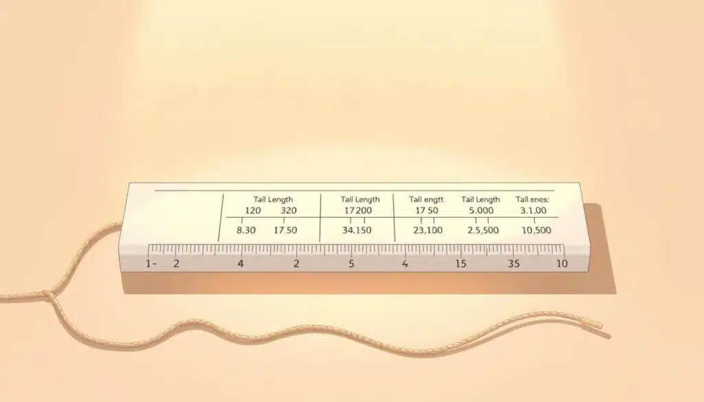 A meticulously detailed illustration of a yarn weaving guide, showcasing various tail length measurements on a neutral background. A soft, warm lighting illuminates the scene, casting gentle shadows. The guide is presented in a clean, minimalist style, with a ruler or measuring tape providing scale and precision. The image conveys a sense of practical utility and visual clarity, perfectly suited to illustrate the "Tail length strategy" section of the "End Your Yarn Tales" article. A meticulously detailed illustration of a yarn weaving guide, showcasing various tail length measurements on a neutral background. A soft, warm lighting illuminates the scene, casting gentle shadows. The guide is presented in a clean, minimalist style, with a ruler or measuring tape providing scale and precision. The image conveys a sense of practical utility and visual clarity, perfectly suited to illustrate the "Tail length strategy" section of the "End Your Yarn Tales" article.