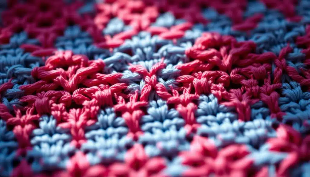 A vibrant, high-contrast close-up image of a crochet pattern swatch. The pattern features a repeating geometric design with clearly defined lines and shapes, creating a visually engaging and readable textile. The swatch is illuminated by a soft, natural lighting that highlights the intricate textures and shadows of the stitches. The image is captured at a slight angle, creating depth and emphasizing the three-dimensional qualities of the crochet work. The overall composition draws the viewer's attention to the pattern's legibility and the craft's inherent beauty, reflecting the focus on the key features of the best crochet apps. A vibrant, high-contrast close-up image of a crochet pattern swatch. The pattern features a repeating geometric design with clearly defined lines and shapes, creating a visually engaging and readable textile. The swatch is illuminated by a soft, natural lighting that highlights the intricate textures and shadows of the stitches. The image is captured at a slight angle, creating depth and emphasizing the three-dimensional qualities of the crochet work. The overall composition draws the viewer's attention to the pattern's legibility and the craft's inherent beauty, reflecting the focus on the key features of the best crochet apps.